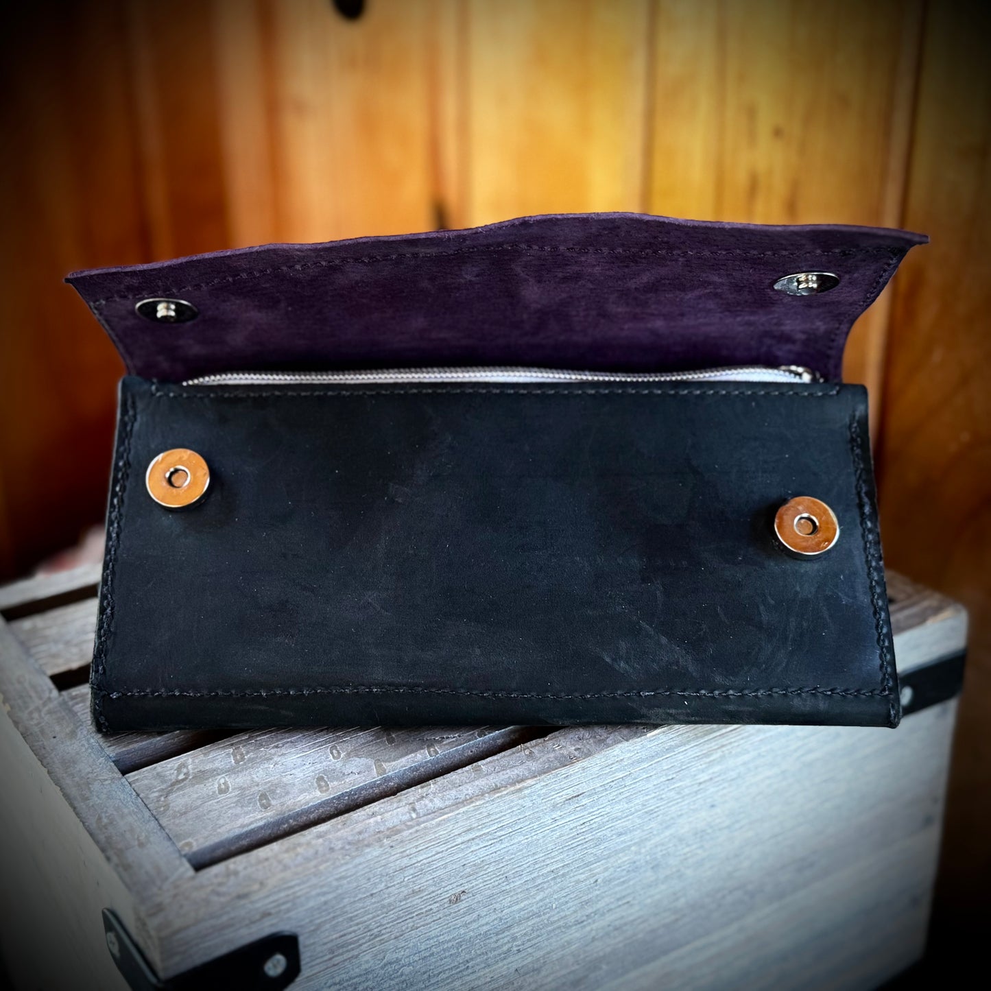 Concho Clutch Wallet *Free Shipping* Black and Purple
