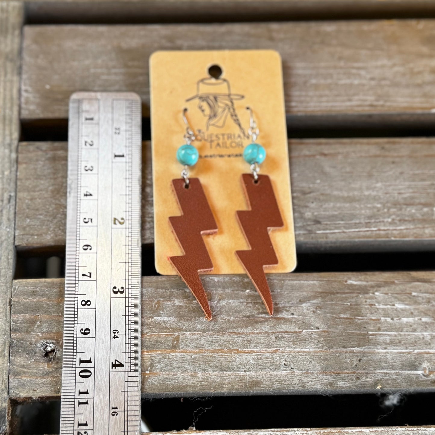 Lightning Leather Earrings * Free Shipping* Brown, Copper, Eggplant