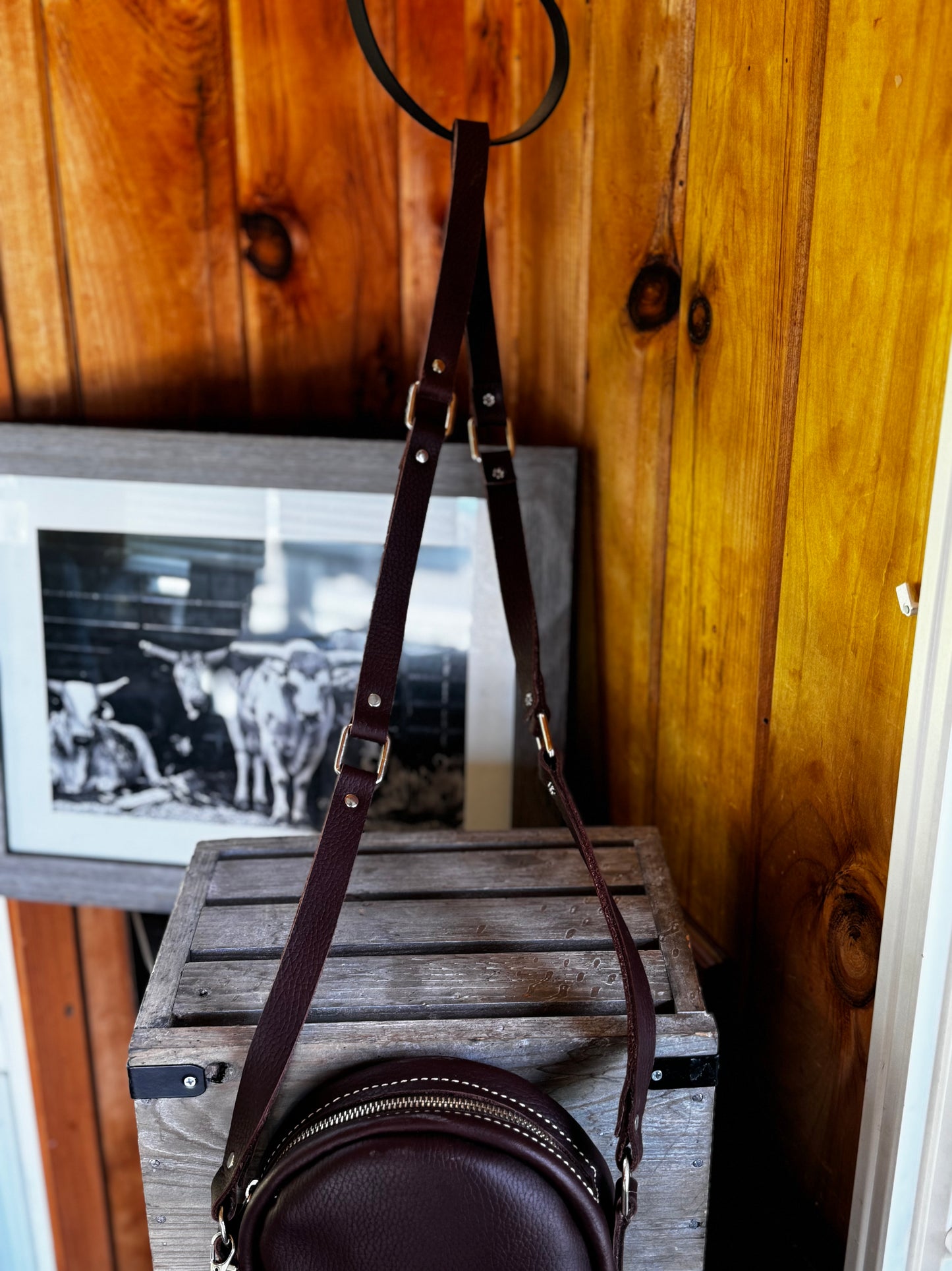Mini Round Crossbody Purse Leather *Free Shipping*