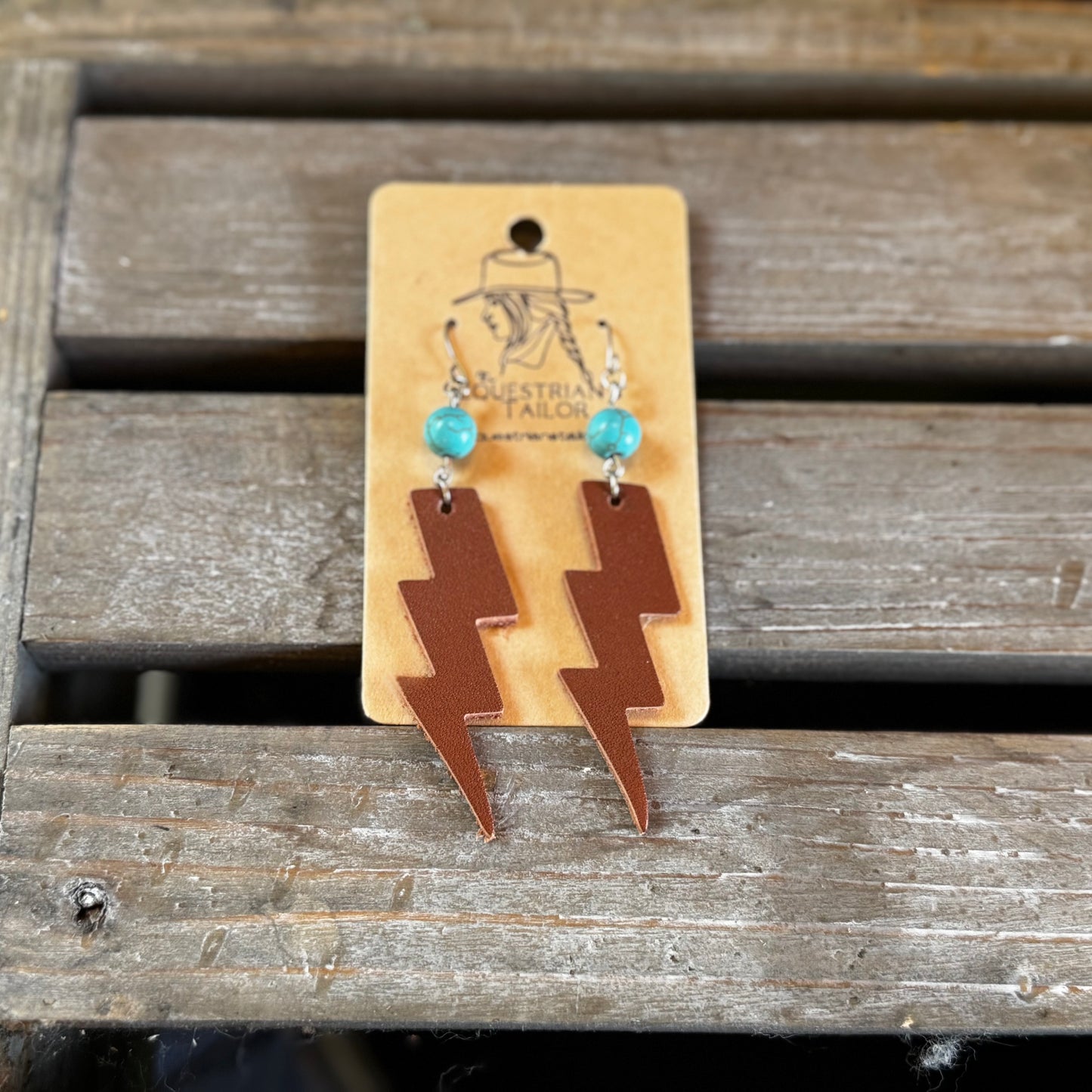 Lightning Leather Earrings * Free Shipping* Brown, Copper, Eggplant