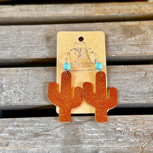 Cactus & Turquoise Drop Earring *Free Shipping*