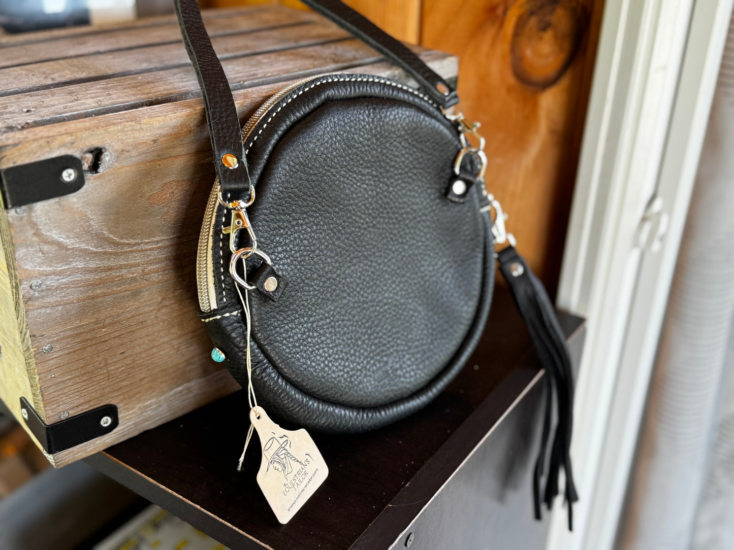 Mini Round Crossbody Purse Leather *Free Shipping*